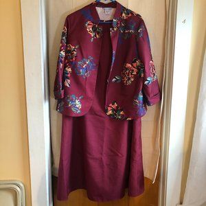 3/$15 - Vintage Koret Sz 16W 2-Pc Jacket & Sleeveless Dress Set